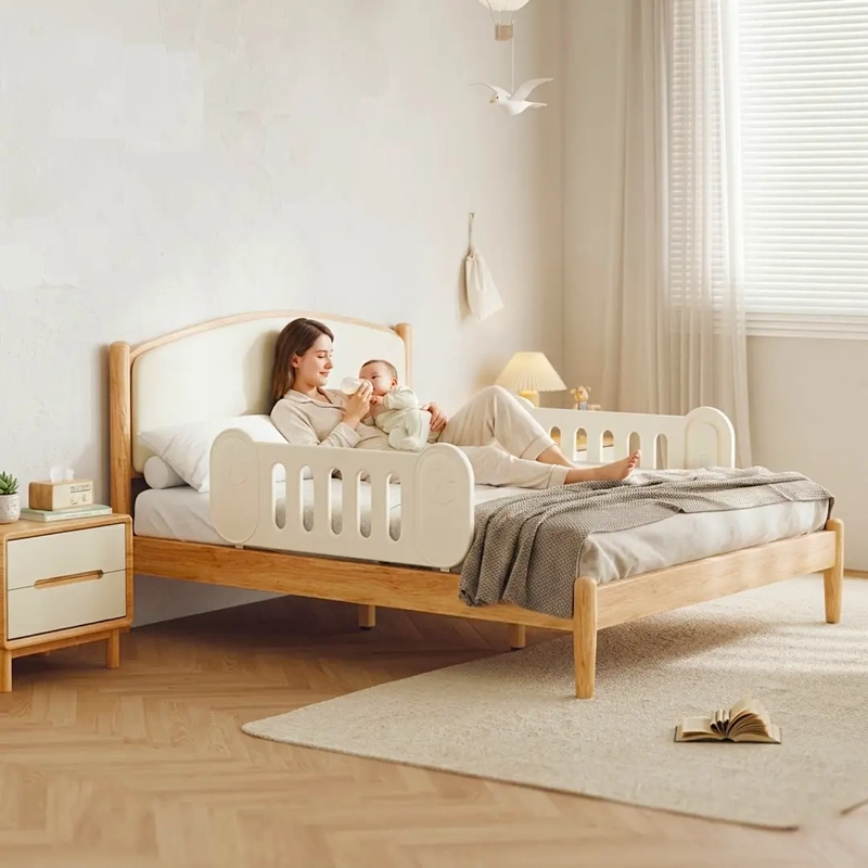 BARANDA DE CAMA INFANTIL FIJA PROTECTORA ANTICAIDAS PLASTICA BLANCA - 2