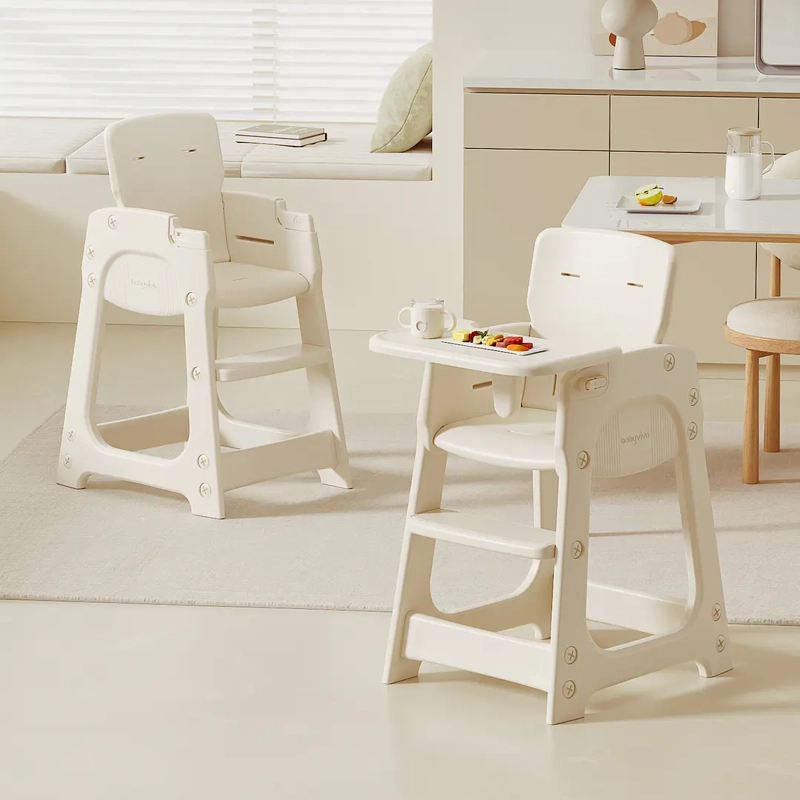 SILLA DE COMER ALTA CON BANDEJA EXTRAIBLE BEIGE - 6