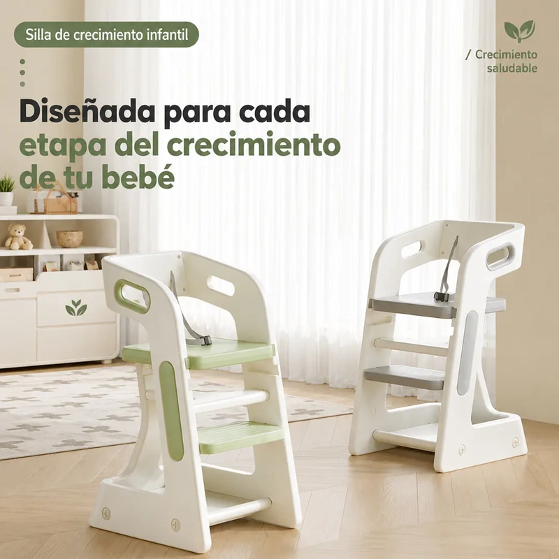 SILLA DE COMER Y TORRE DE APRENDIZAJE VERDE MENTA - 8
