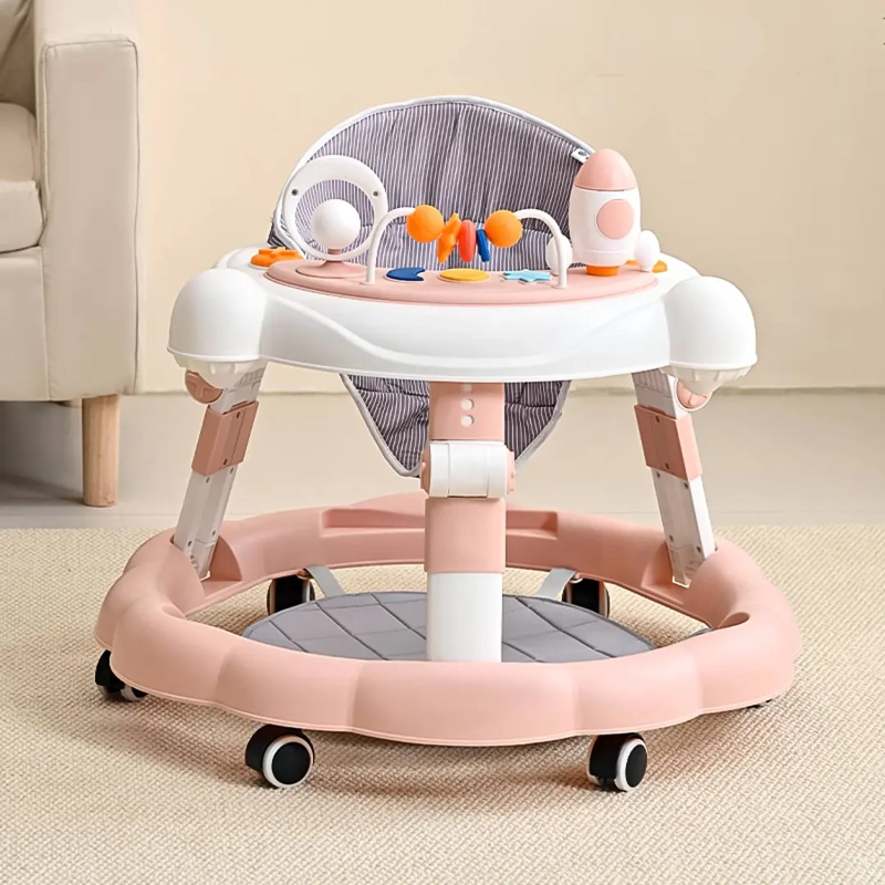 ANDADOR DE BEBE 4 EN 1 ANTIVUELCO PLEGABLE ROSADO - 3