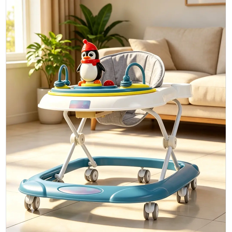ANDADOR PARA BEBE PINGÜINO CELESTE - 2