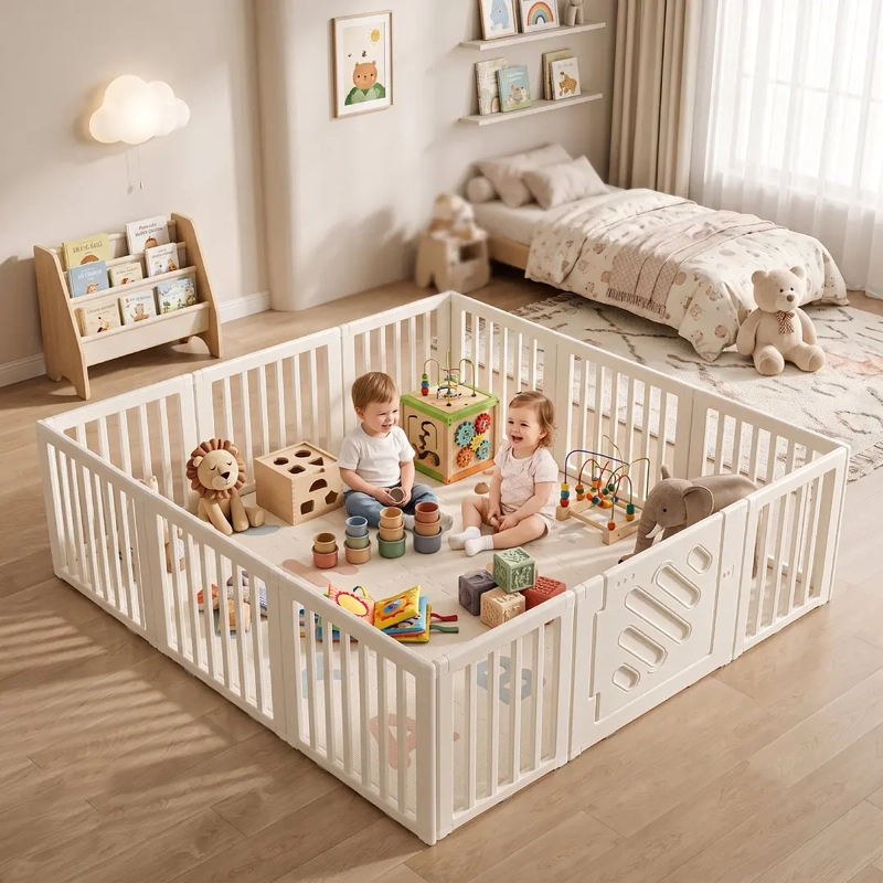CORRAL DE JUEGOS INFANTIL MODULAR 180 X 200CM  CON PUERTA - 2