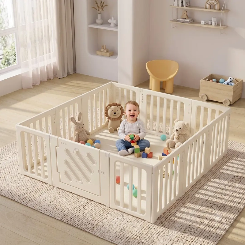 CORRAL DE JUEGOS INFANTIL MODULAR 180 X 200CM  CON PUERTA - 4
