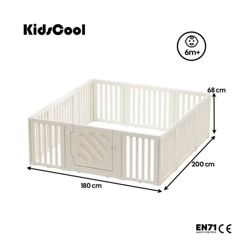 CORRAL DE JUEGOS INFANTIL MODULAR 180 X 200CM  CON PUERTA - 6