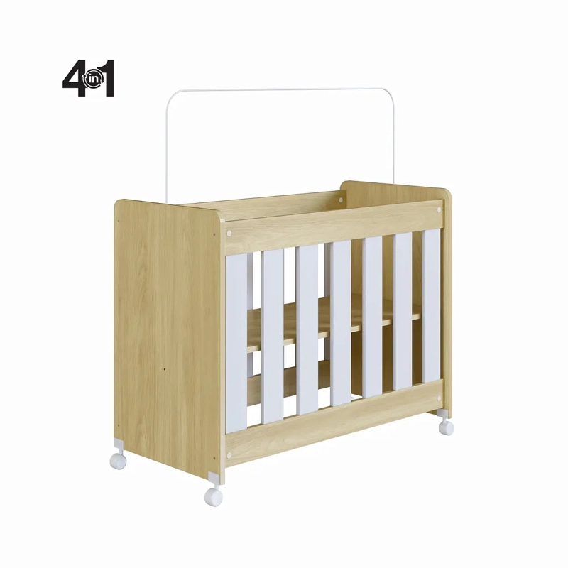 MINI CUNA BEBE COLECHO BLANCA ROBLE - 1