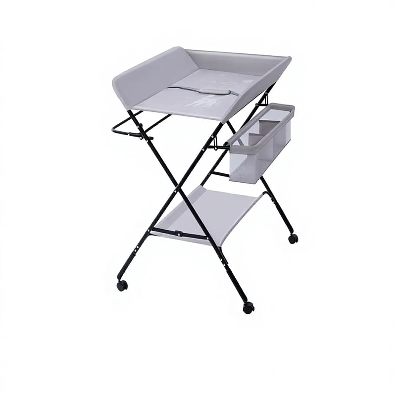 MUDADOR DE BEBE PLEGABLE CON RUEDAS GRIS - 1