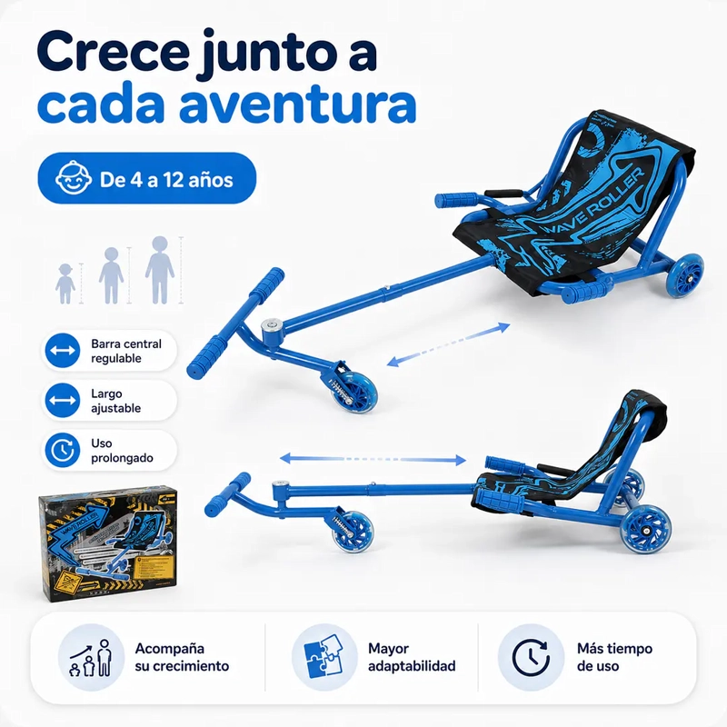 EASY ROLLER CON LUCES AZUL WAVE ROLLER - 2