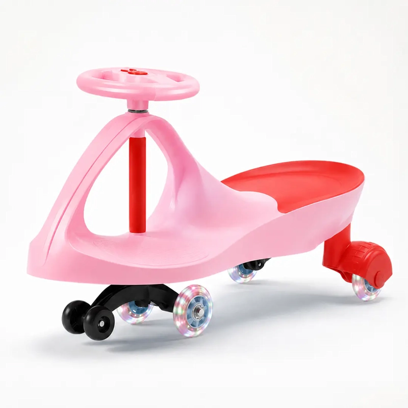 SWING CAR AUTO GIRATORIO ROSADO CON LUCES - 4
