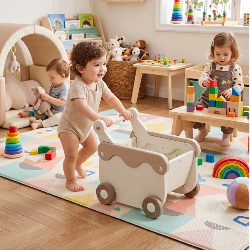 CAMINADOR CORREPASILLOS MINI WAGON BEIGE - 4