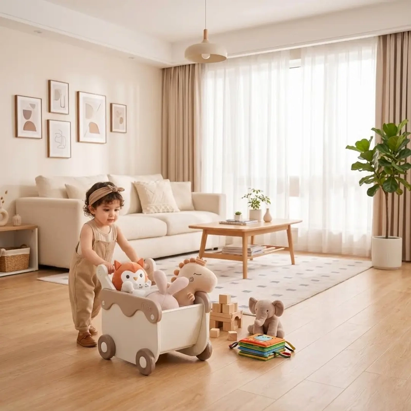 CAMINADOR CORREPASILLOS MINI WAGON BEIGE - 5