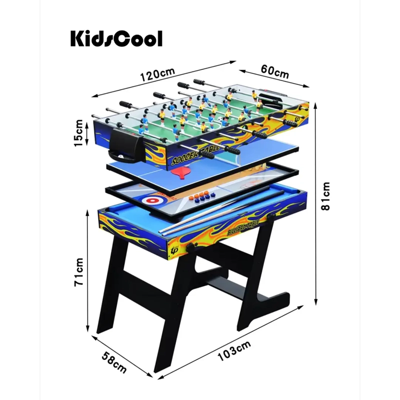 MESA DE JUEGOS PLEGABLE 5 EN 1  TACA TACA POOL PING PONG - 10
