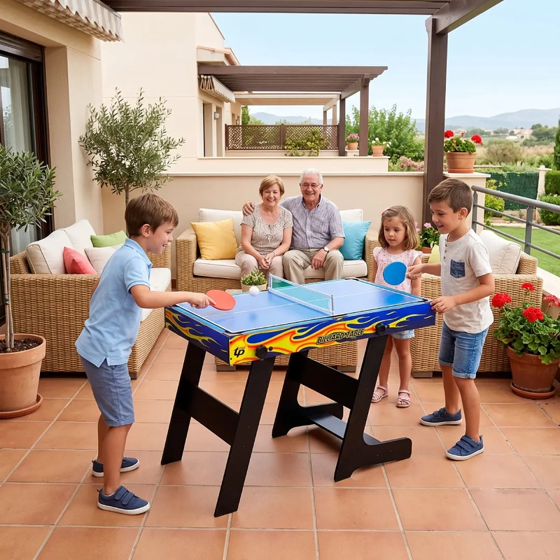 MESA DE JUEGOS PLEGABLE 5 EN 1  TACA TACA POOL PING PONG - 6