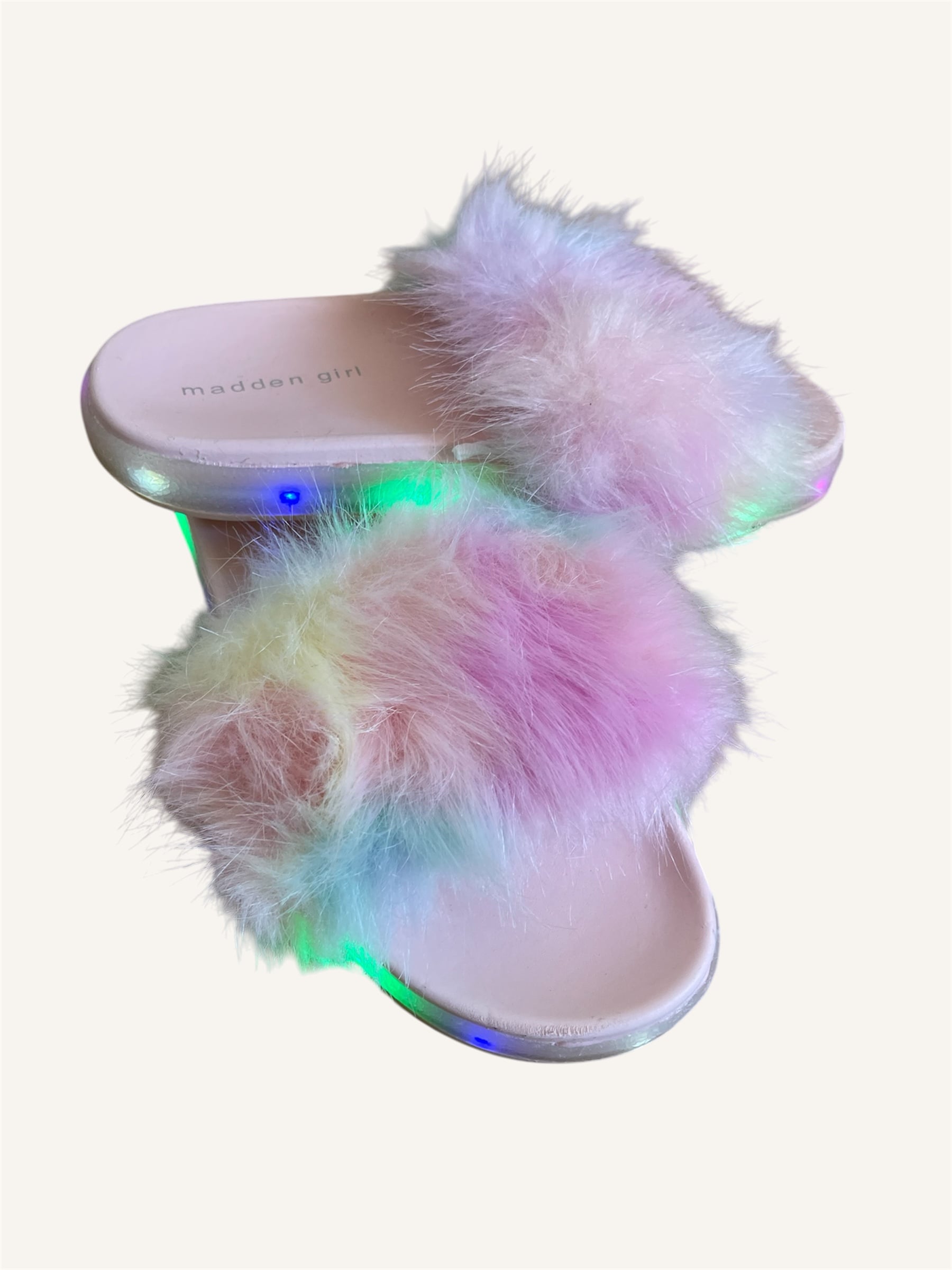 SANDALIAS NIÑA STEVE MADDEN PELUDITAS CON LUCES - 2