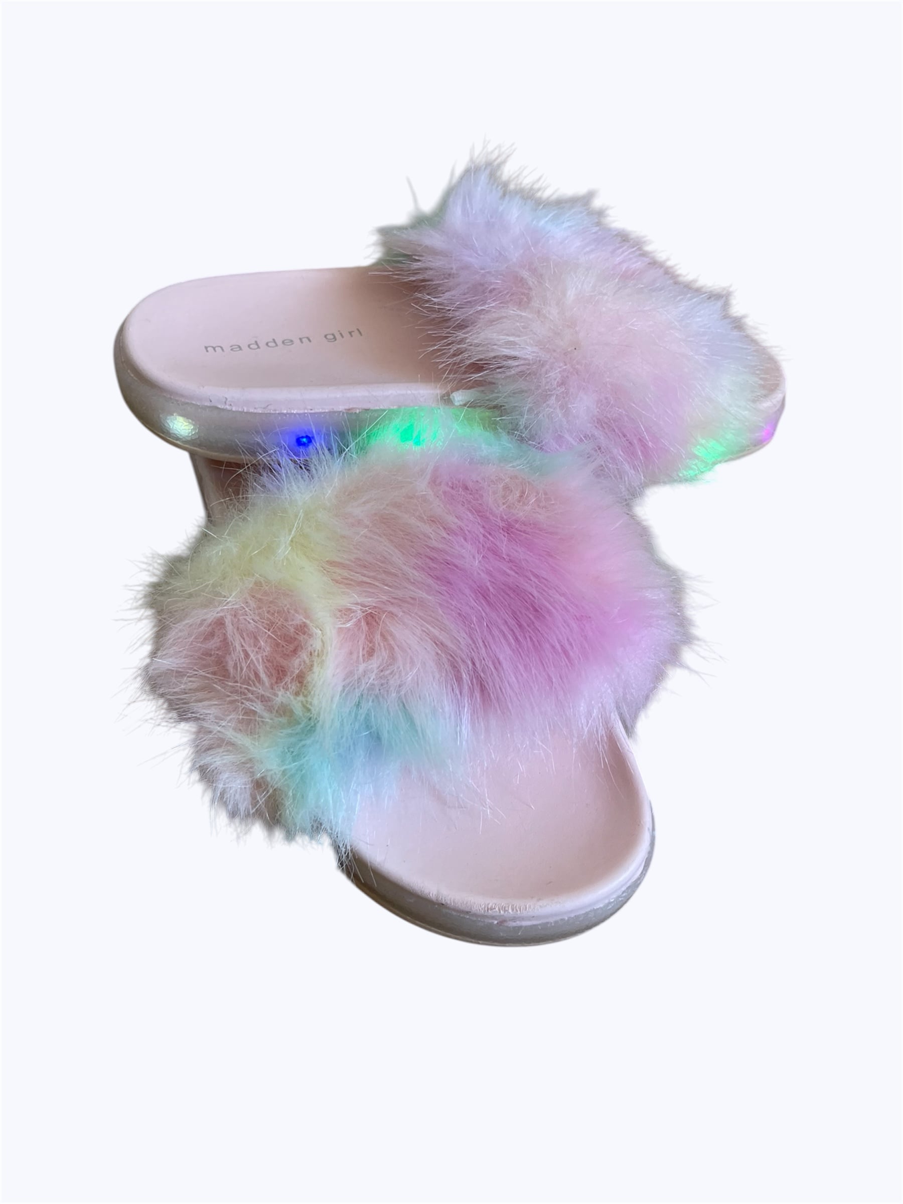 SANDALIAS NIÑA STEVE MADDEN PELUDITAS CON LUCES - 3