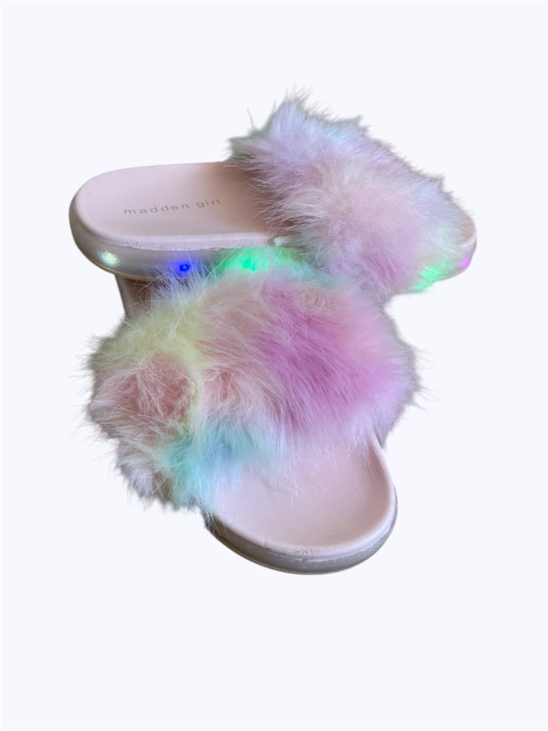SANDALIAS NIÑA STEVE MADDEN PELUDITAS CON LUCES - 3