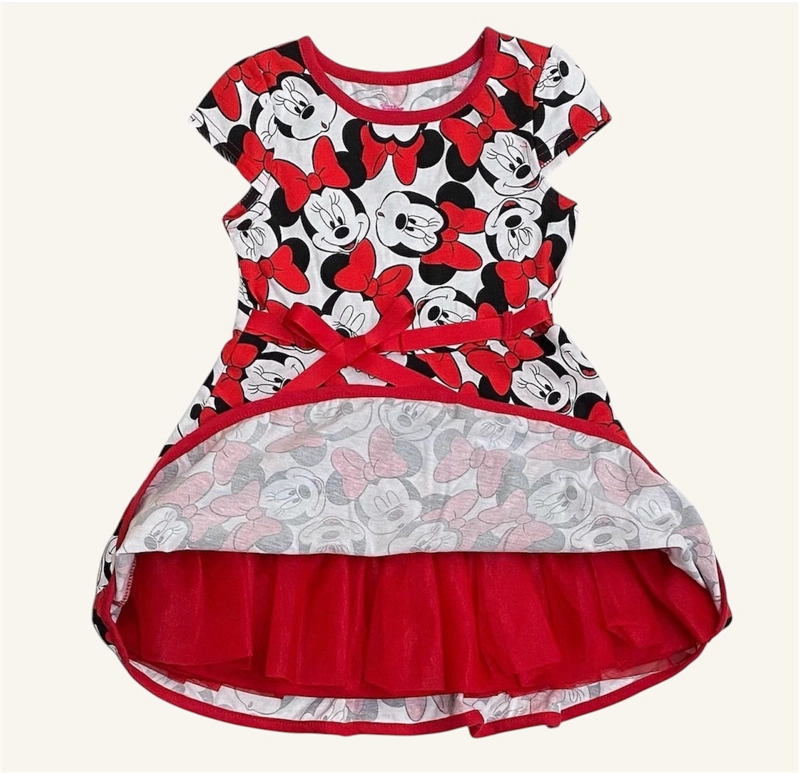 VESTIDO ALGODON NIÑA DISNEY ROJO MINNIE - 3