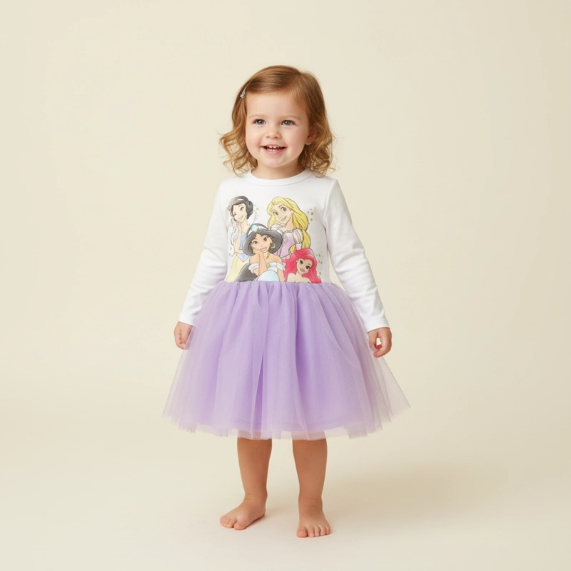 VESTIDO NIÑA DISNEY LILA PRINCESAS - 1