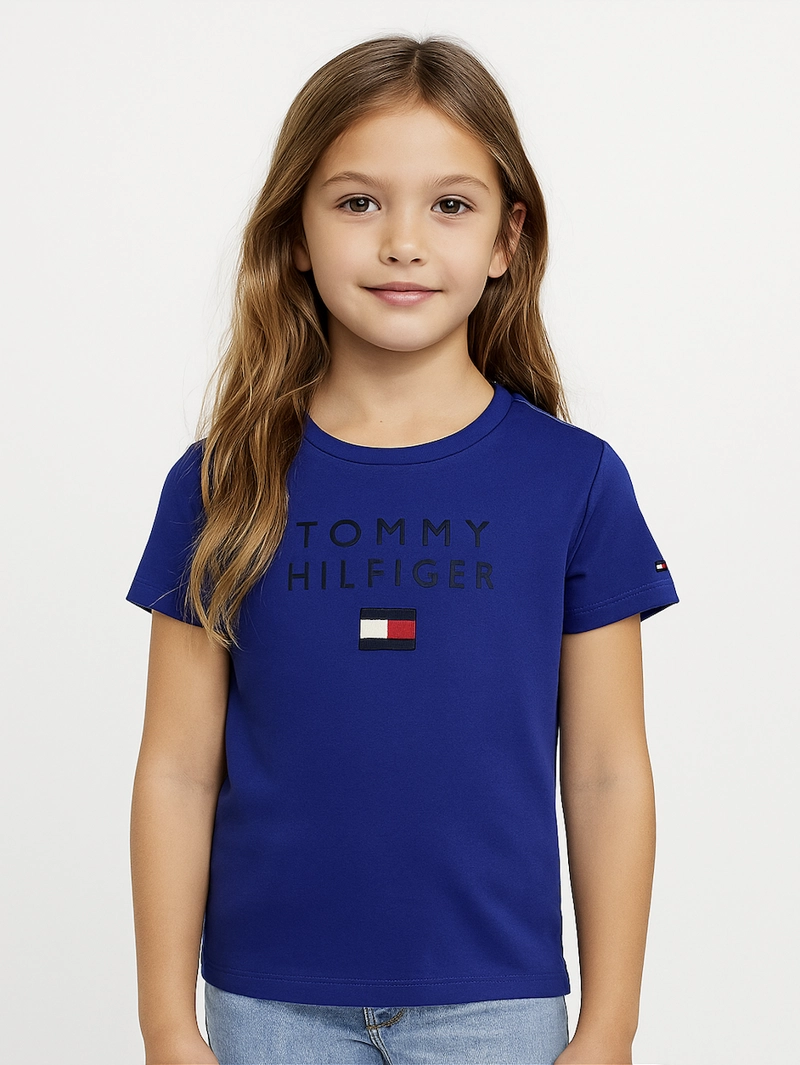 POLERA MANGA CORTA ALGODÓN NIÑA TOMMY HILFIGER - 1