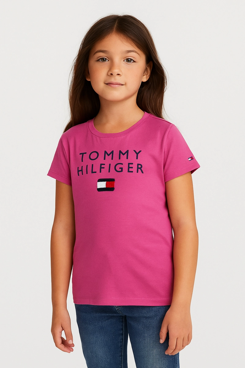 POLERA MANGA CORTA ALGODÓN NIÑA TOMMY HILFIGER - 1