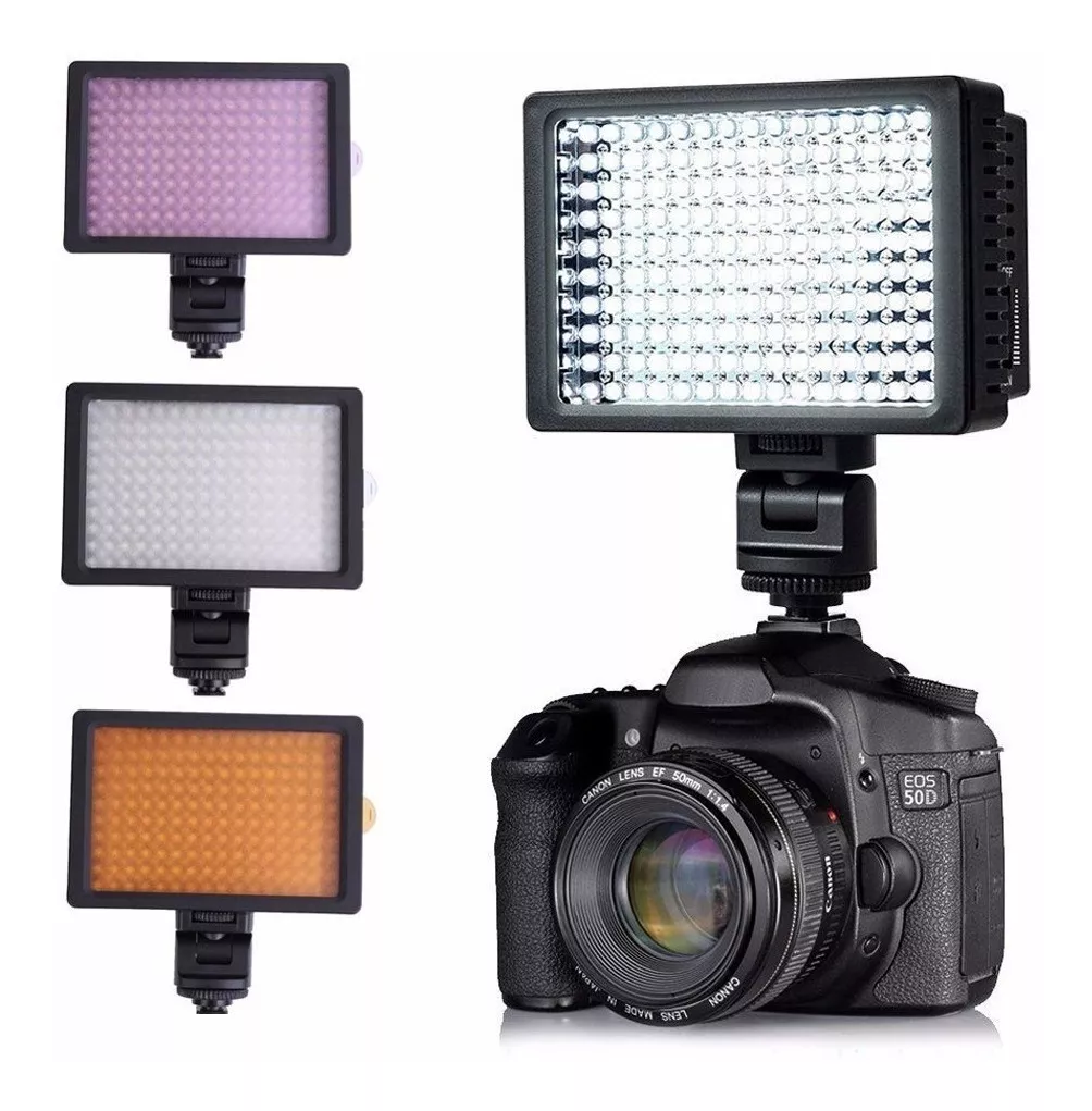 FOCO LED 160 + 3 FILTROS + CARGADOR + BATERÍA - 2
