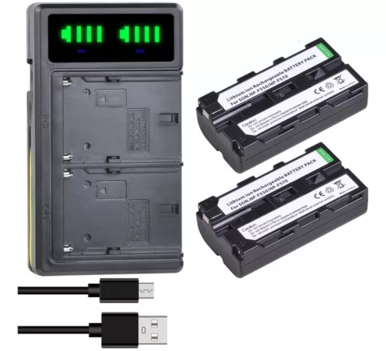 KIT FOCO LED YONGNUO YN600L + 2 BATERÍAS NP-F550 + CARGADOR - 3