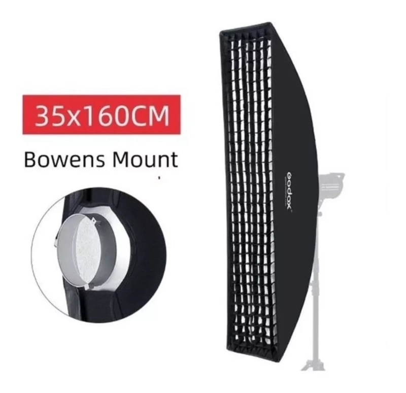 SOFTBOX GODOX 35X160CM MONTURA BOWENS CON GRILLA - 2