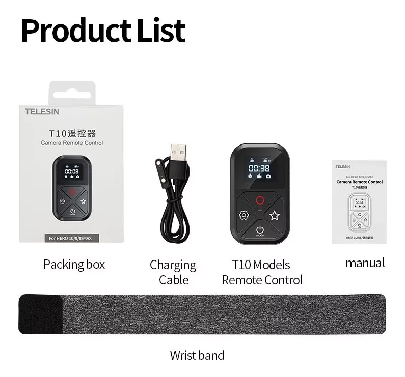 CONTROL REMOTO TELESIN PARA GOPRO 8 9 10 11 MAX - 2