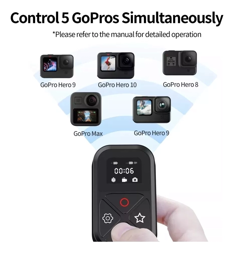 CONTROL REMOTO TELESIN PARA GOPRO 8 9 10 11 MAX - 4