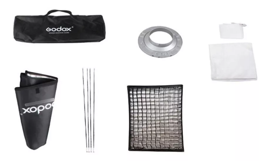 SOFTBOX GODOX CON GRILLA 60X90 MONTURA BOWENS - 3