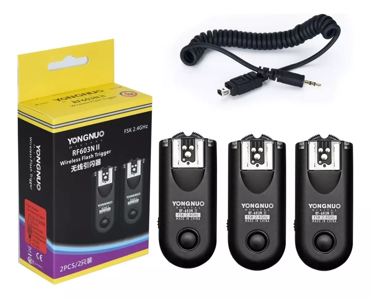 3 TRIGGER YONGNUO RF603 II  RF603II  PARA NIKON +ENVÍO GRATI - 1