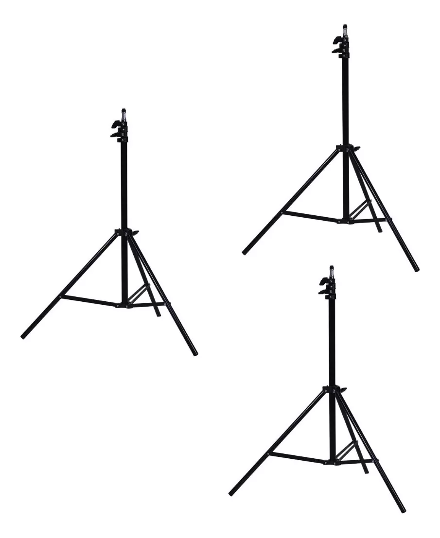 3 ATRILES STAND PARA ESTUDIO FOTOGRÁFICO TRÍPODE 2 METROS - 1