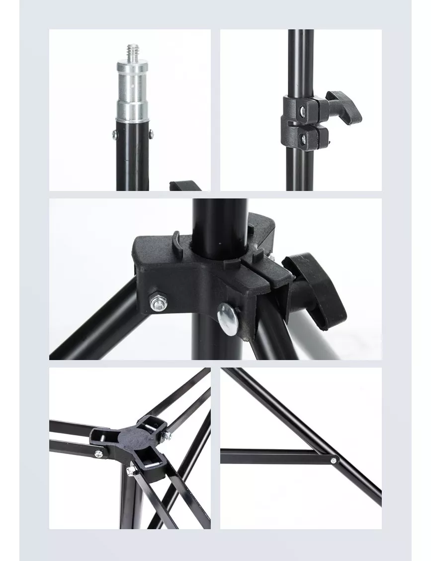 3 ATRILES STAND PARA ESTUDIO FOTOGRÁFICO TRÍPODE 2 METROS - 4