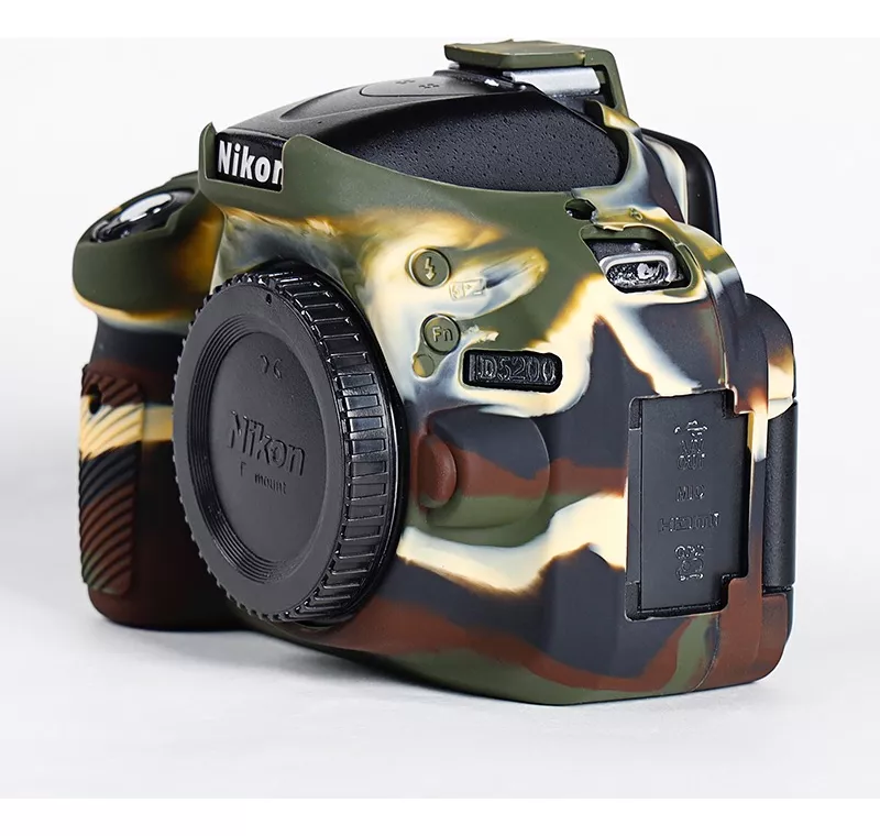 FUNDA SILICONA PARA NIKON D5100 D5200 COLOR MILITAR - 2