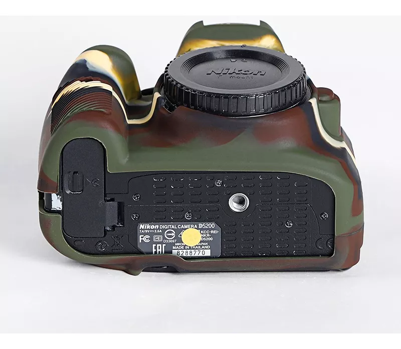 FUNDA SILICONA PARA NIKON D5100 D5200 COLOR MILITAR - 3
