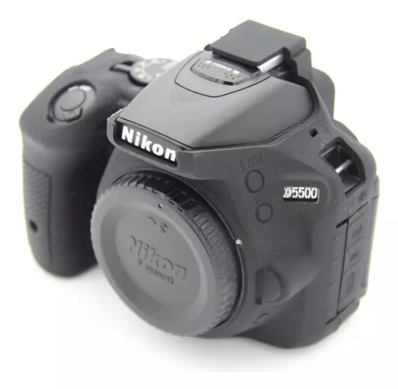FUNDA SILICONA PARA NIKON D5500 D5600 COLOR NEGRO - 1