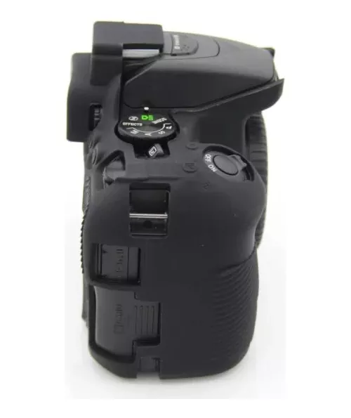 FUNDA SILICONA PARA NIKON D5500 D5600 COLOR NEGRO - 3