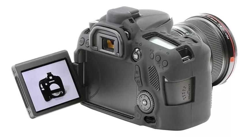 FUNDA SILICONA PARA CANON 70D COLOR NEGRO - 2