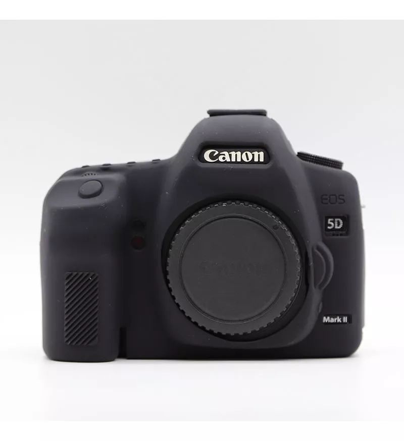 FUNDA SILICONA PARA CANON 5D MARK II COLOR NEGRO - 1