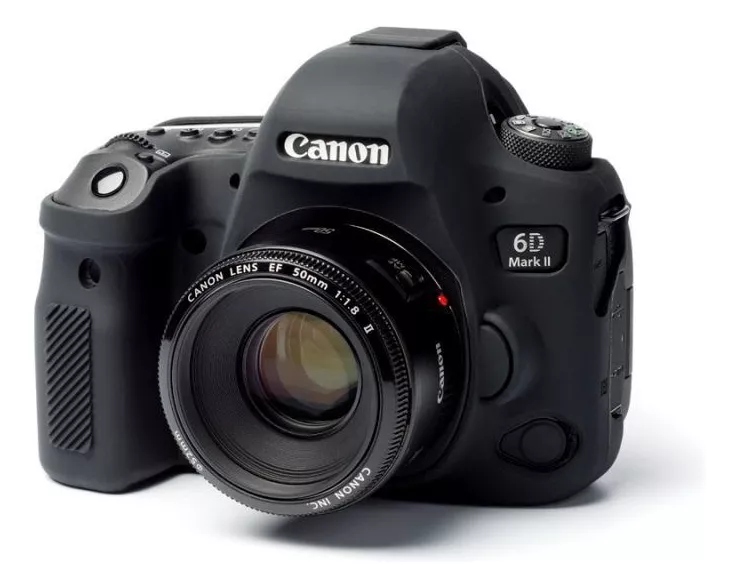 FUNDA SILICONA PARA CANON 6D MARK II COLOR NEGRO - 1