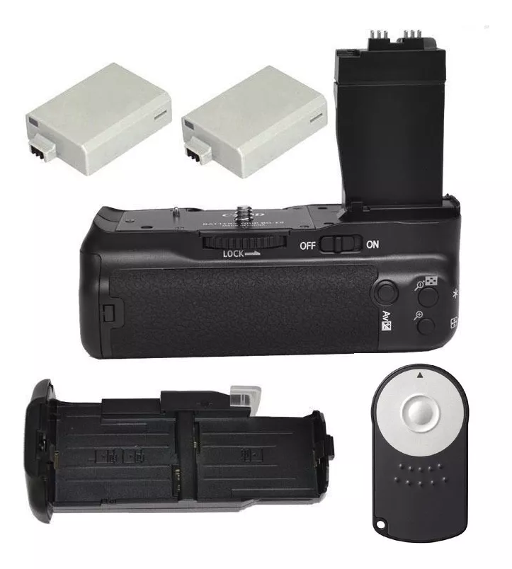 GRIP CANON T2I T3I T4I T5I + CONTROL REMOTO + 2 BATERÍA - 1