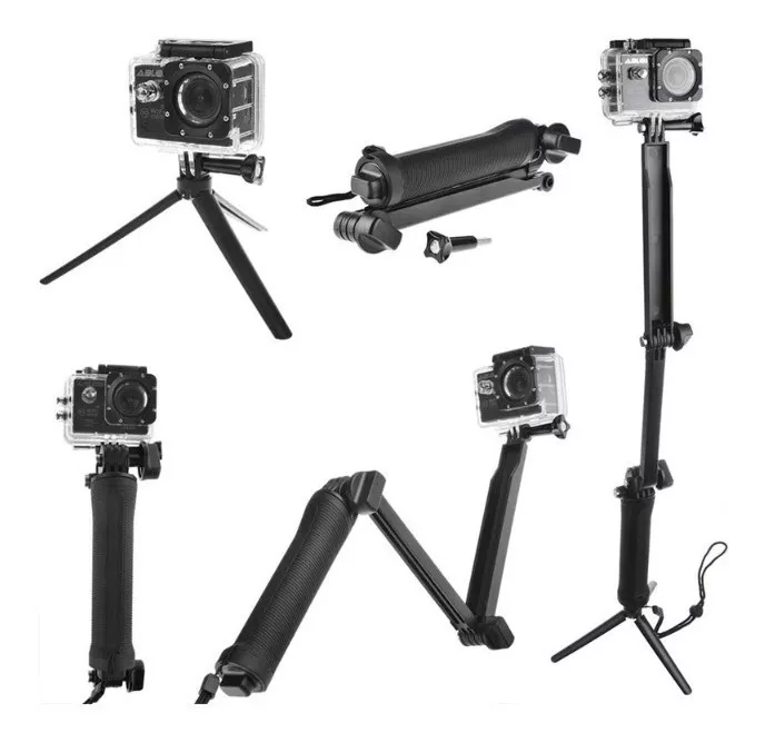3-WAY MONOPODO GOPRO 3 4 5 6 7 ALTERNATIVO SUMERGIBLE - 1