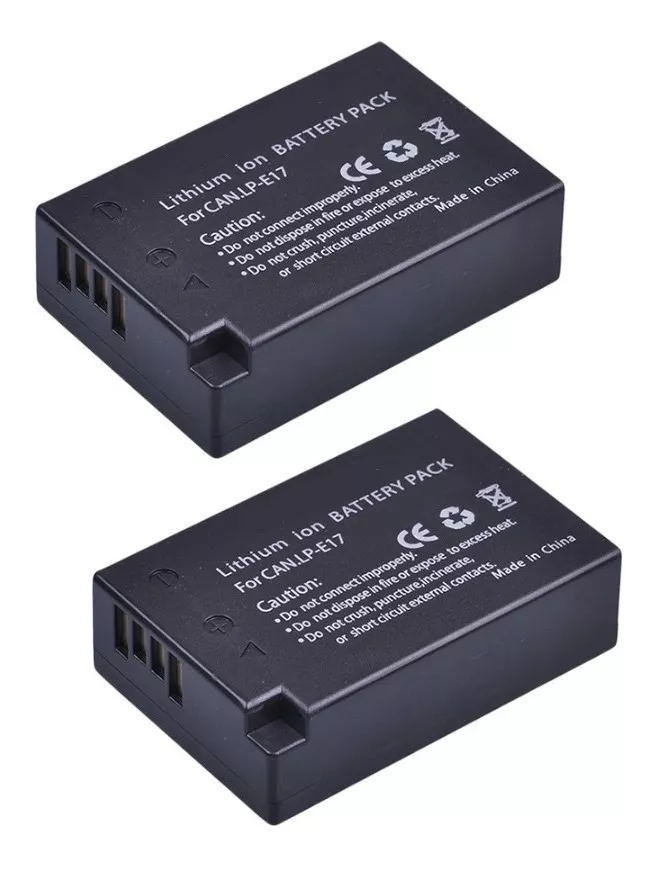 2 BATERÍAS LP-E17 ALTERNATIVA CANON T6I T7I T6S 77D M3 M5 M6 - 1