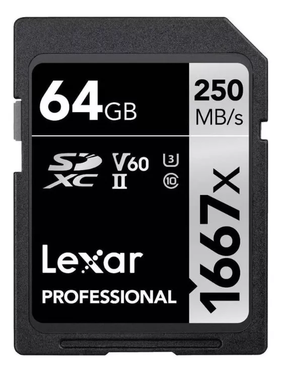 TARJETA SD LEXAR PROFESSIONAL 1667X 64 G SDXC UHSII - 1