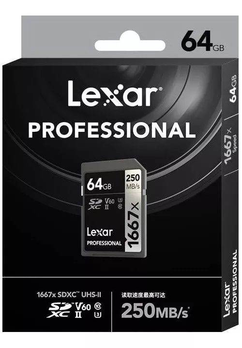 TARJETA SD LEXAR PROFESSIONAL 1667X 64 G SDXC UHSII - 2