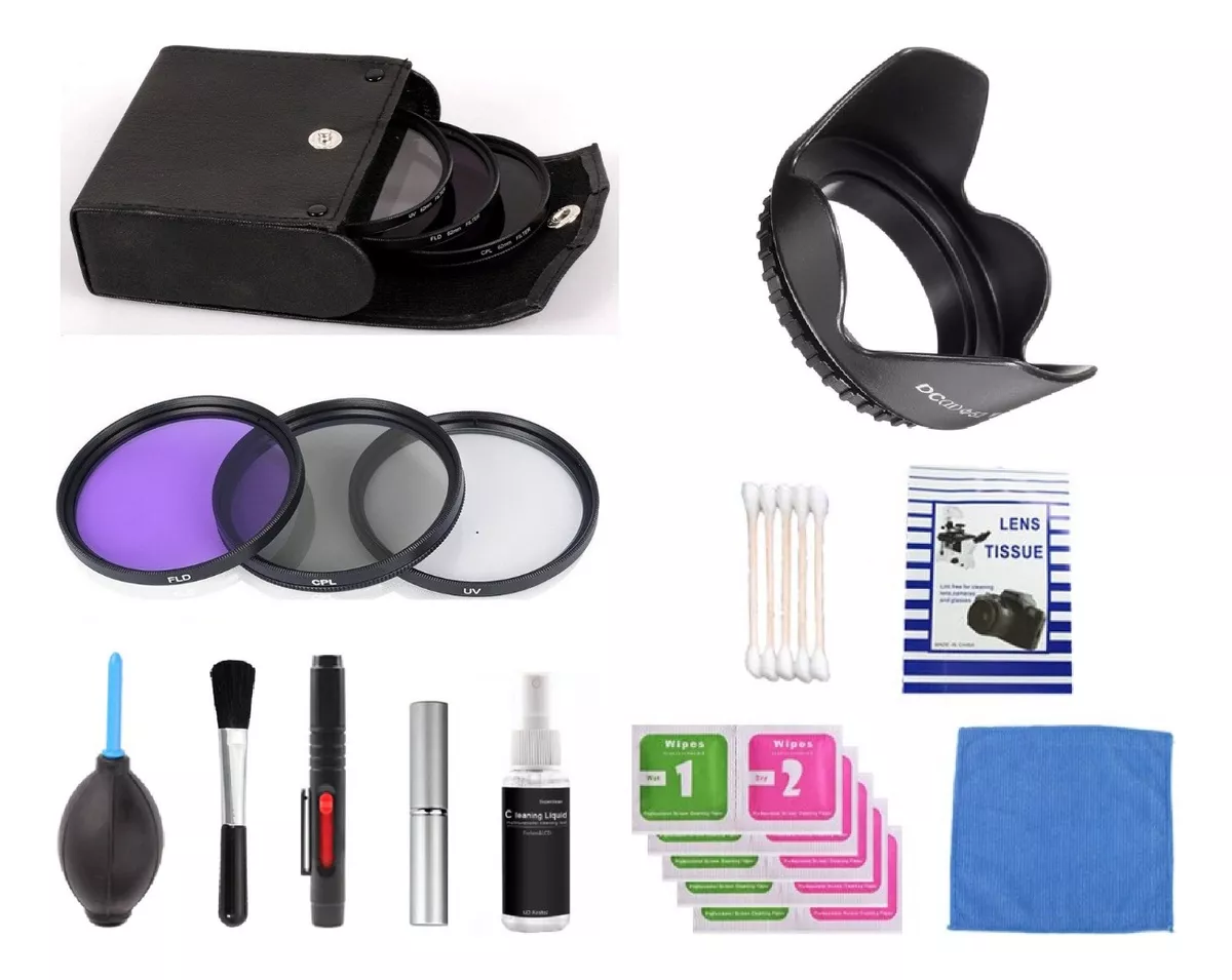KIT FILTROS UV CPL FLD 52MM + PARASOL + KIT LIMPIEZA - 1