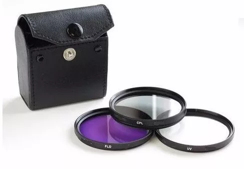 KIT FILTROS UV POLARIZADOR Y FLUORESCENTE DE 67MM + PARASOL - 3