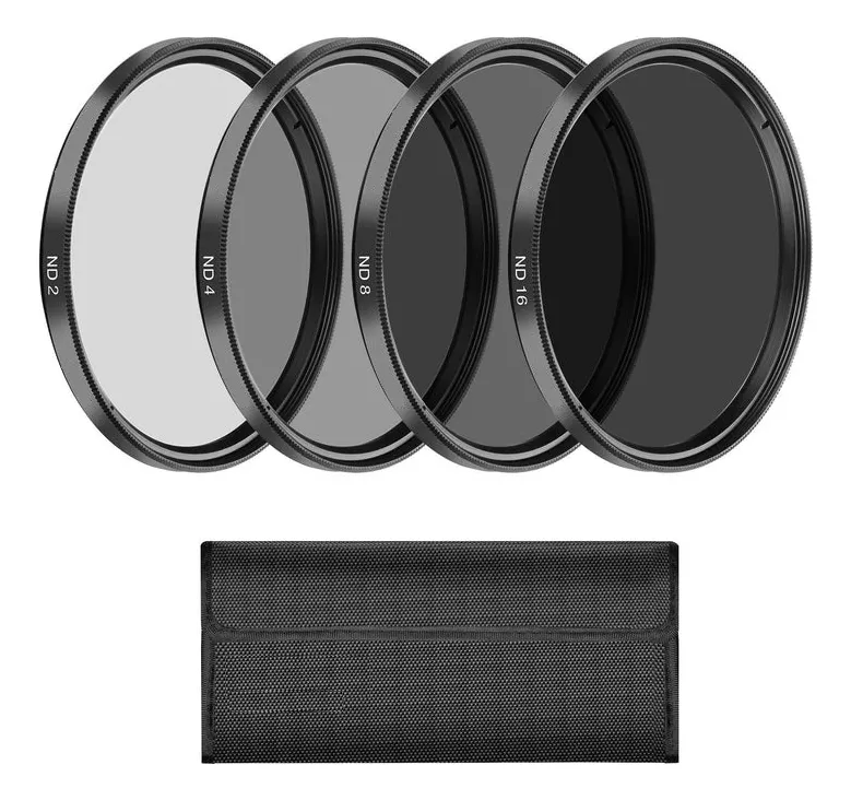 KIT FILTROS 72MM ND2 ND4 ND8 ND16 + ESTUCHE - 1