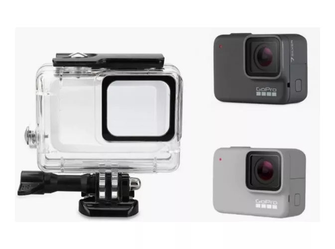 CARCASA SUMERGIBLE GOPRO 7 SILVER & WHITE ALTERNATIVA - 1