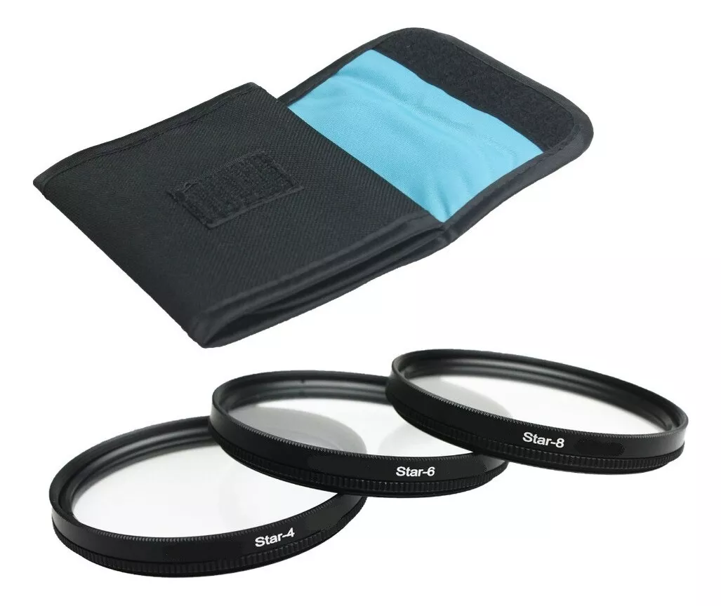 KIT FILTROS ESTRELLA 77MM 4, 6 & 8 PUNTAS + ESTUCHE - 1