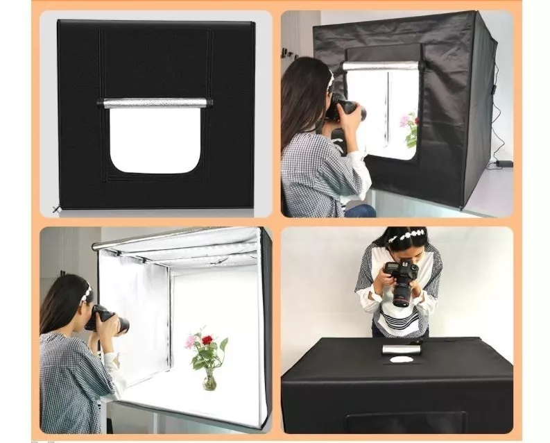 ESTUDIO FOTOGRÁFICO 80CMS CON TRES FONDOS Y LUZ INTEGRADA - 1